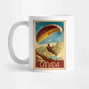 Canada Paragliding Vintage Travel Art Poster Mug